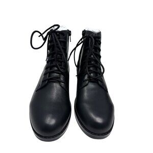 Sarah Pacini Black Combat Boots